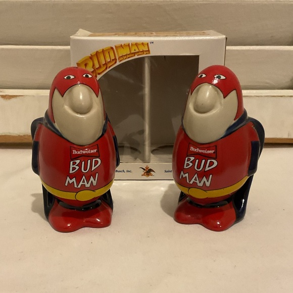Bud Man Salt & Pepper Shakers Vintage - Picture 1 of 8